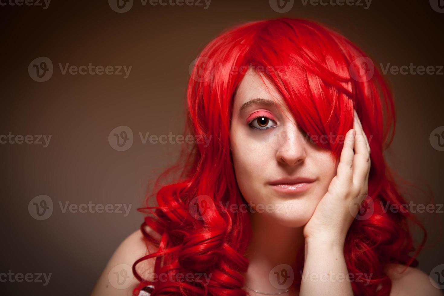 Attractive Red Haired Woman Portrait photo