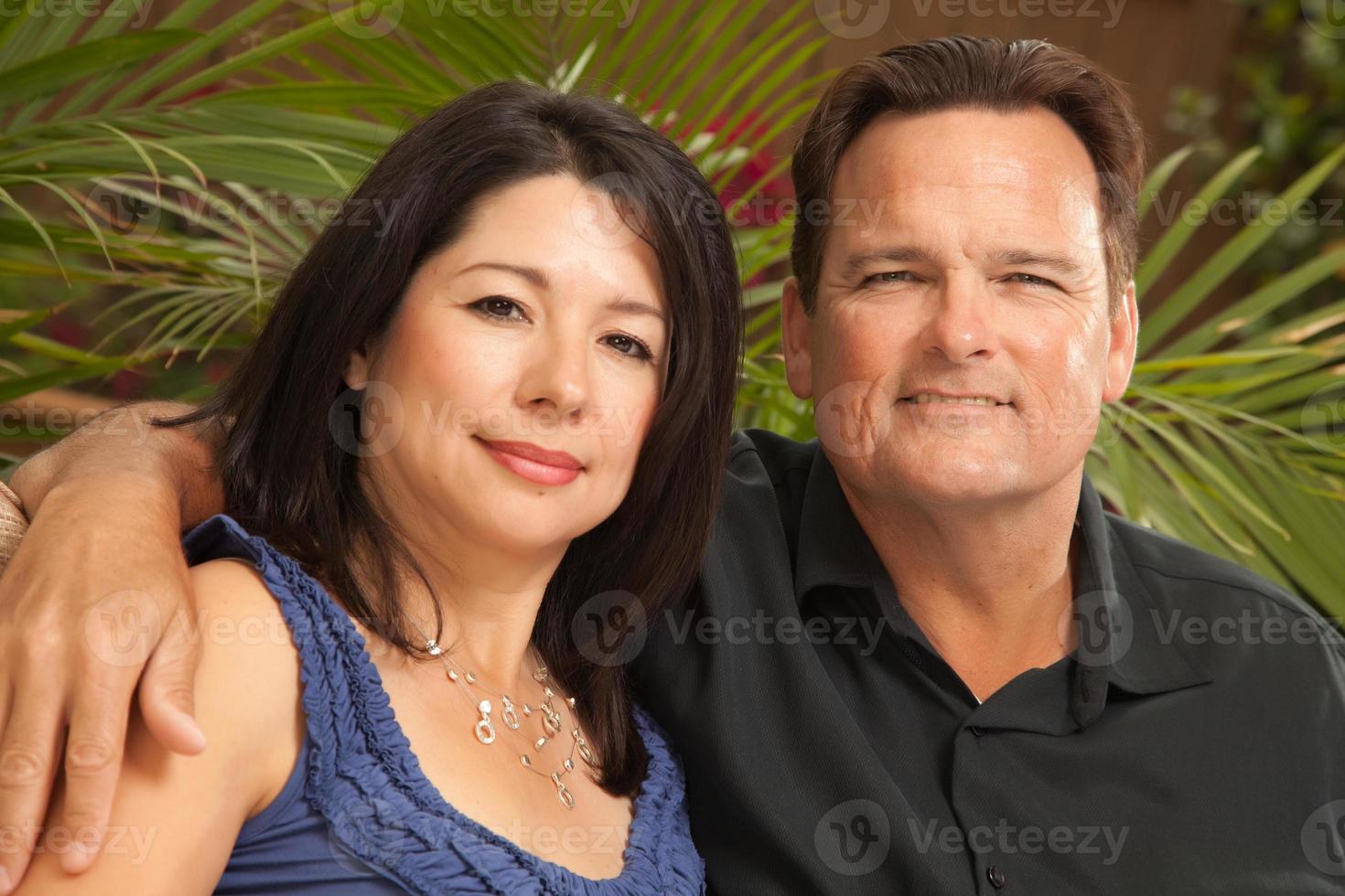 Attractive Hispanic and Caucasian Couple photo