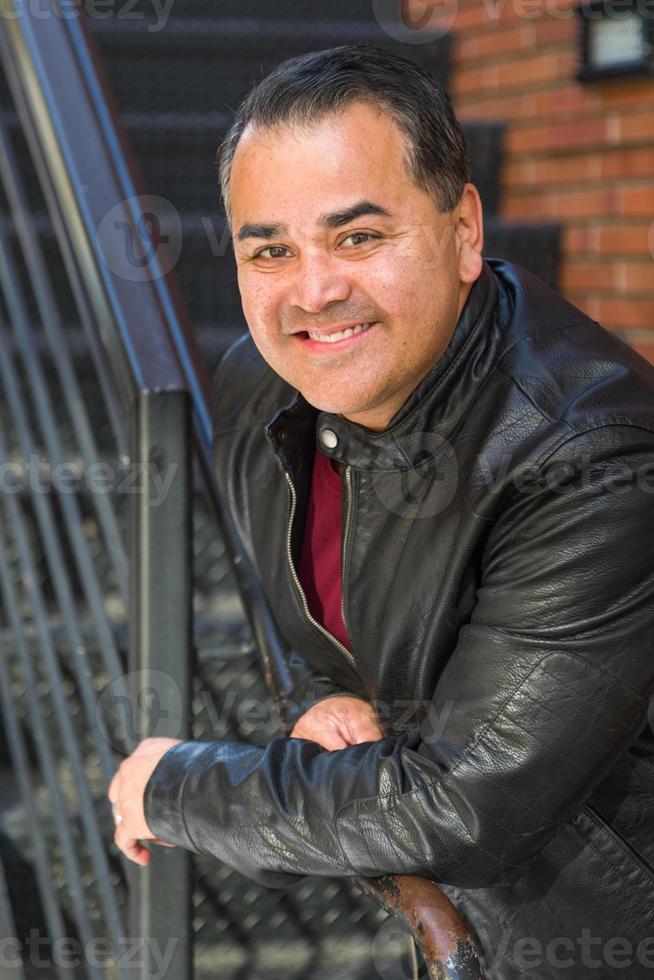 Headshot Portrait of Handsom Hispanic Man photo