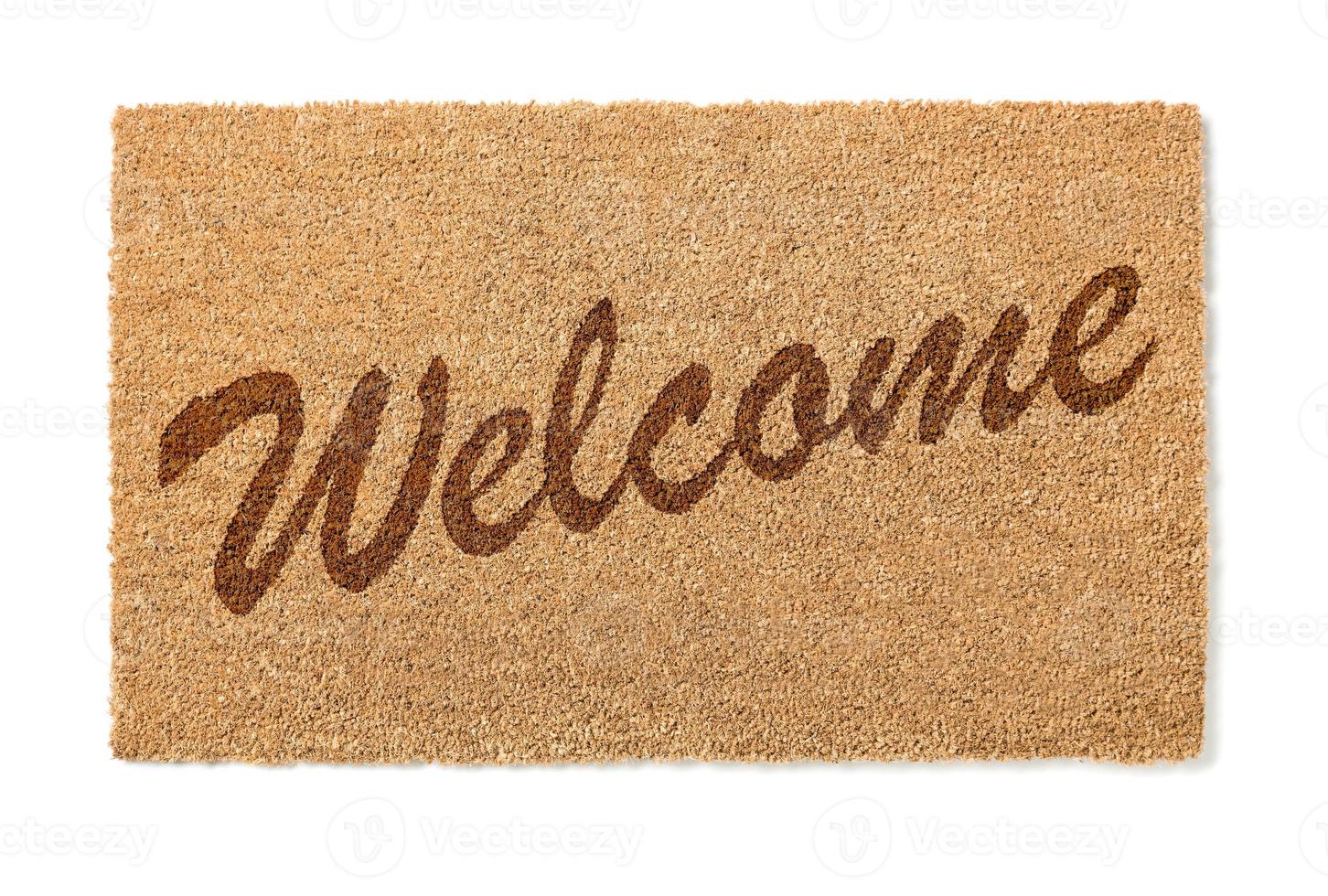 Welcome Mat On White photo