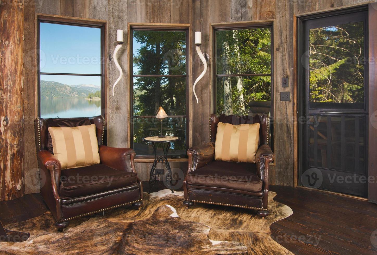 Rustic Reading Room in Rural Setting photo