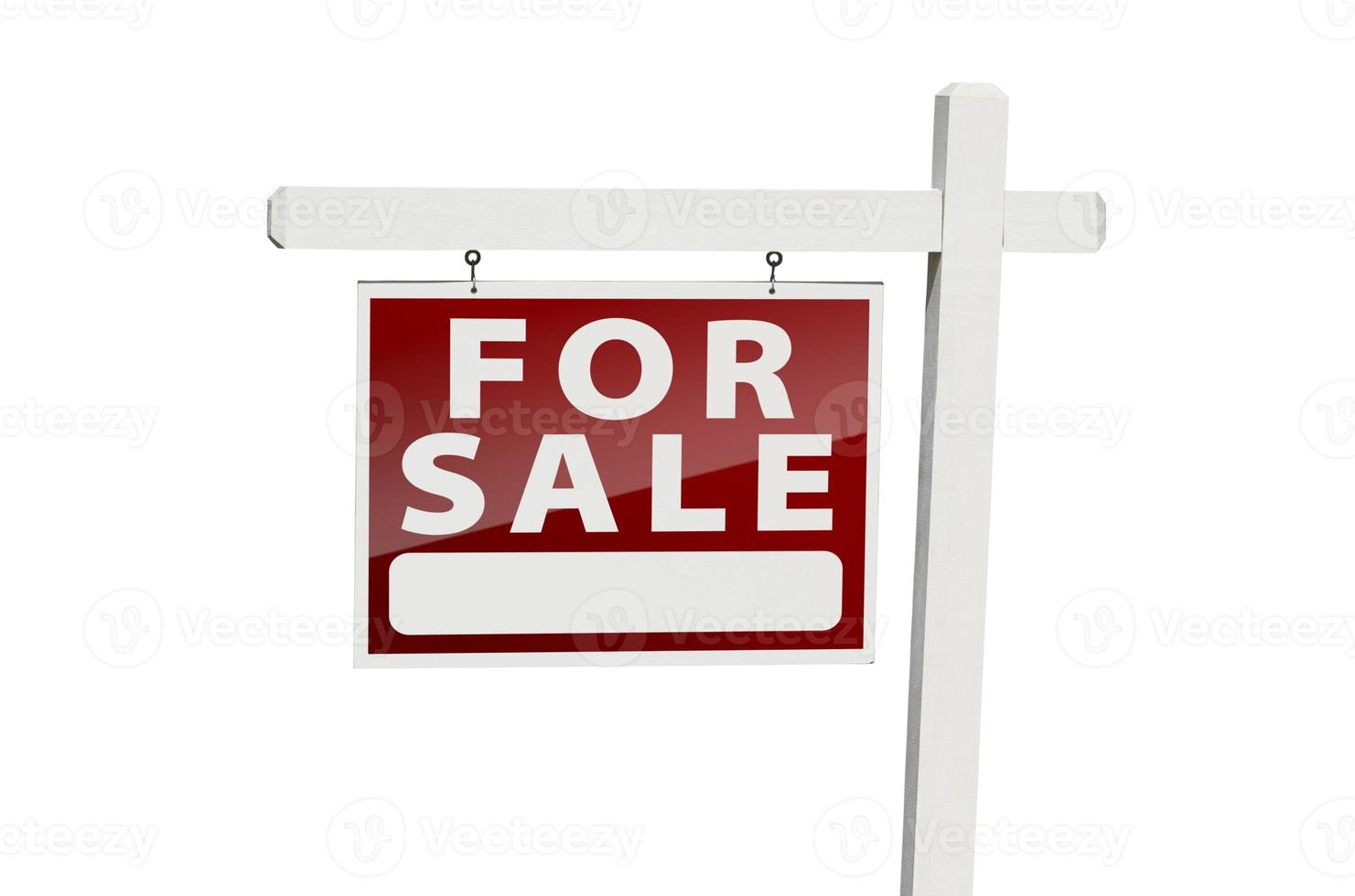 Home For Sale Real Estate Sign on White photo