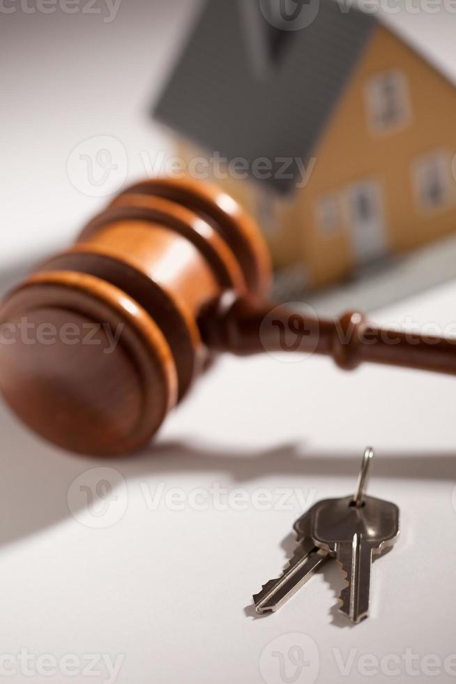 Gavel, House Keys and Model Home photo