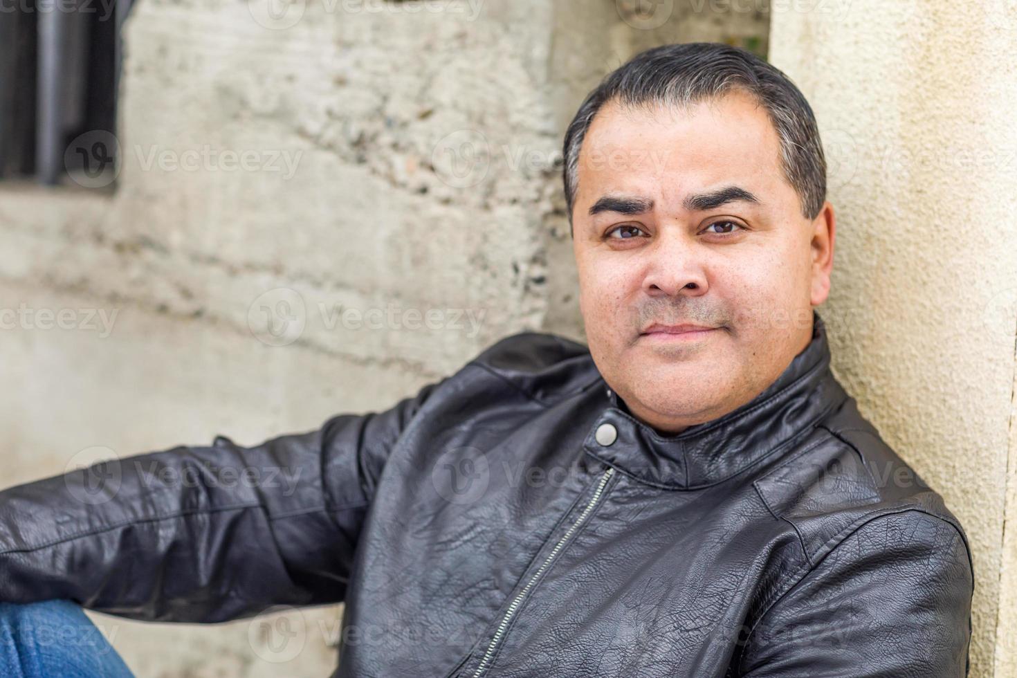 Headshot Portrait of Handsom Hispanic Man photo