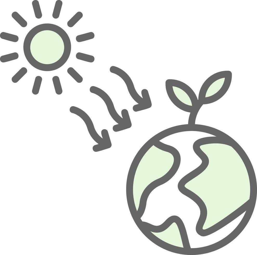 Sun Radiation Vector Icon Design