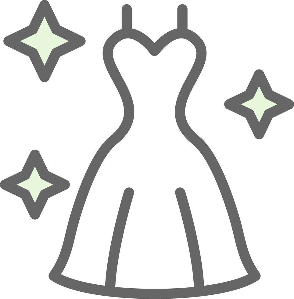 Wedding Dress Vector Icon Design