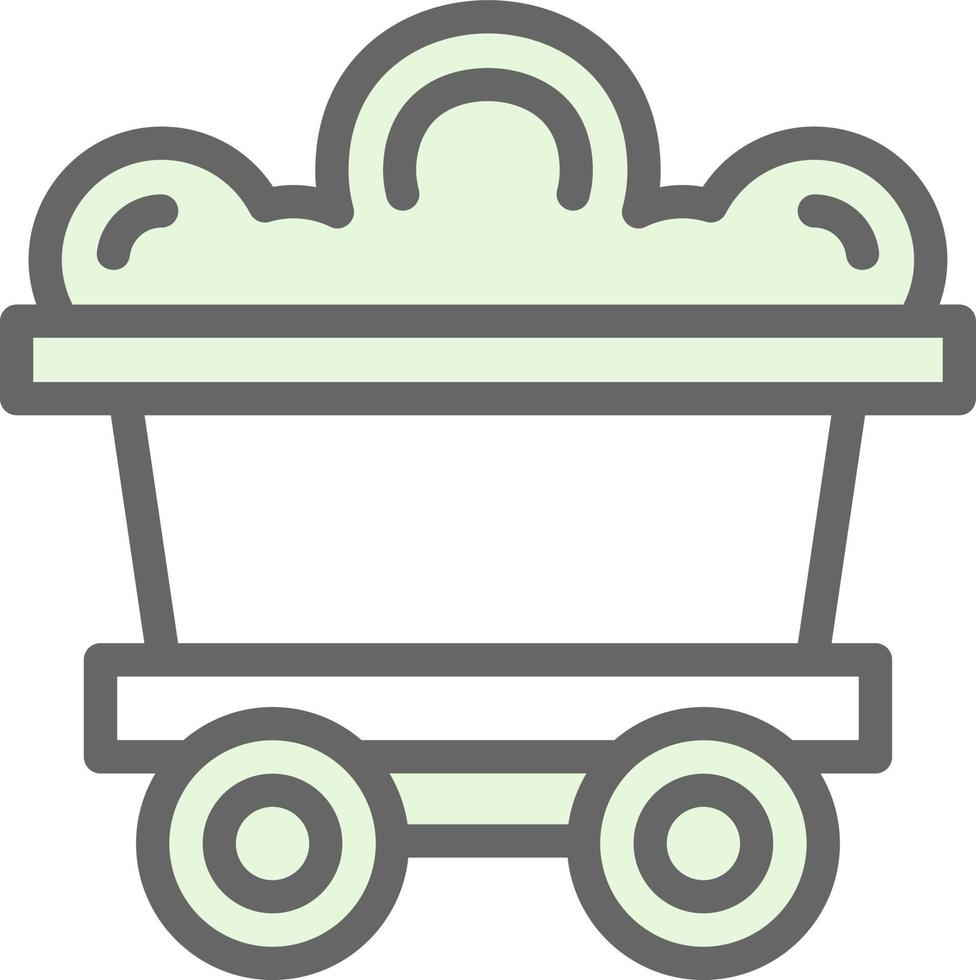 Mining Cart Vector Icon Design