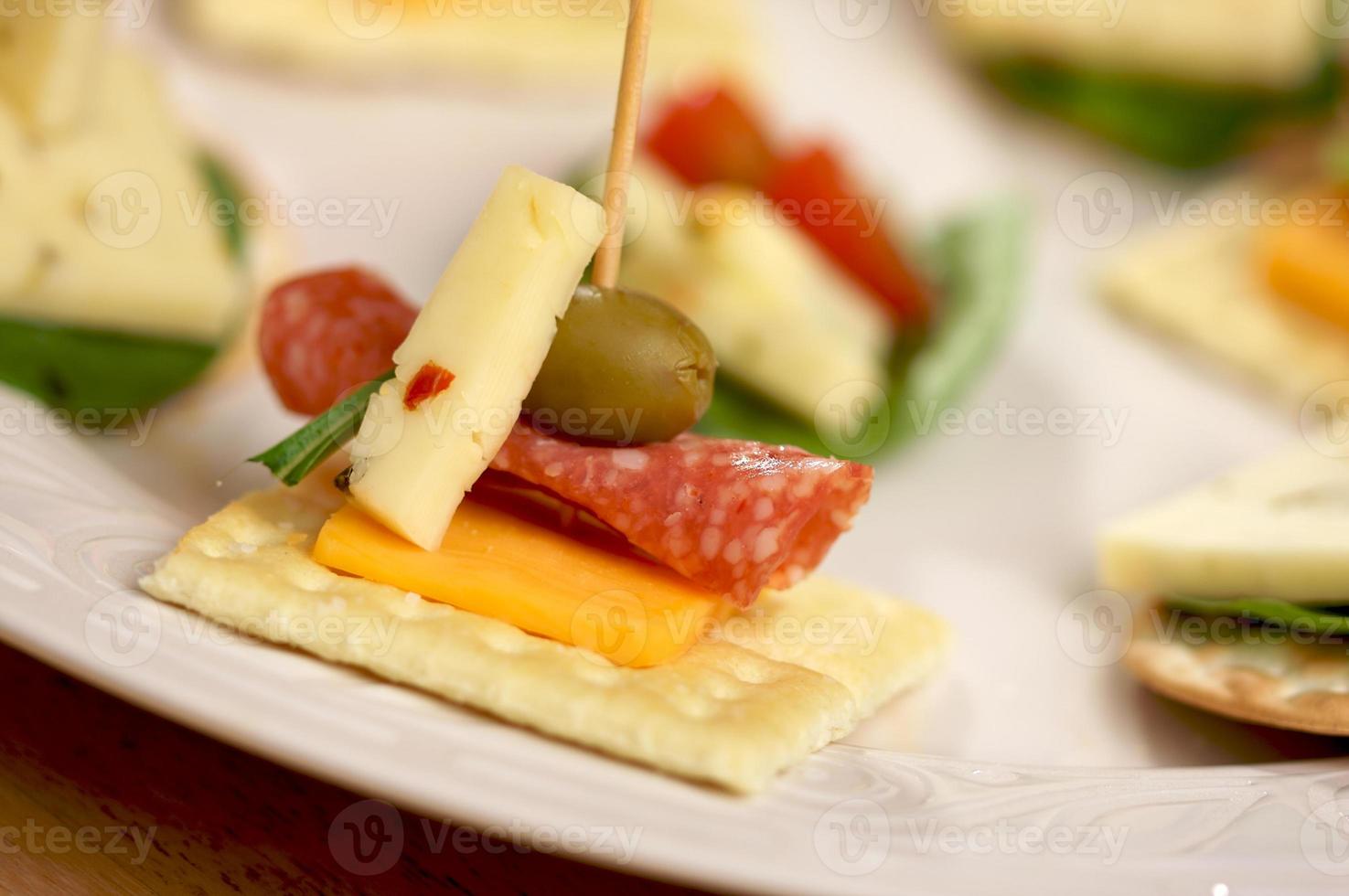 Cracker Appetizers Close-up photo
