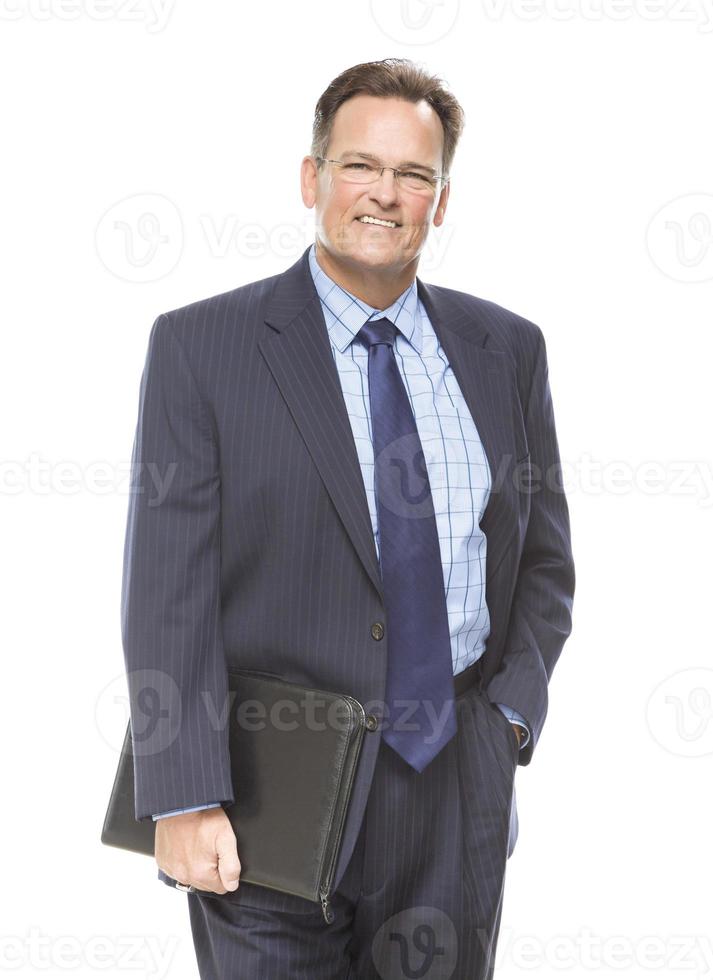 Handsome Businessman Portrait on White photo