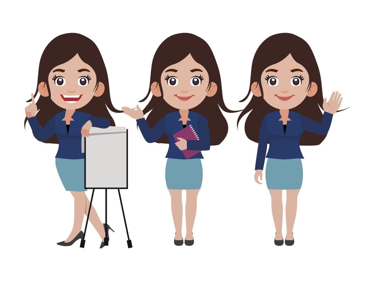 Person in different positions set vector