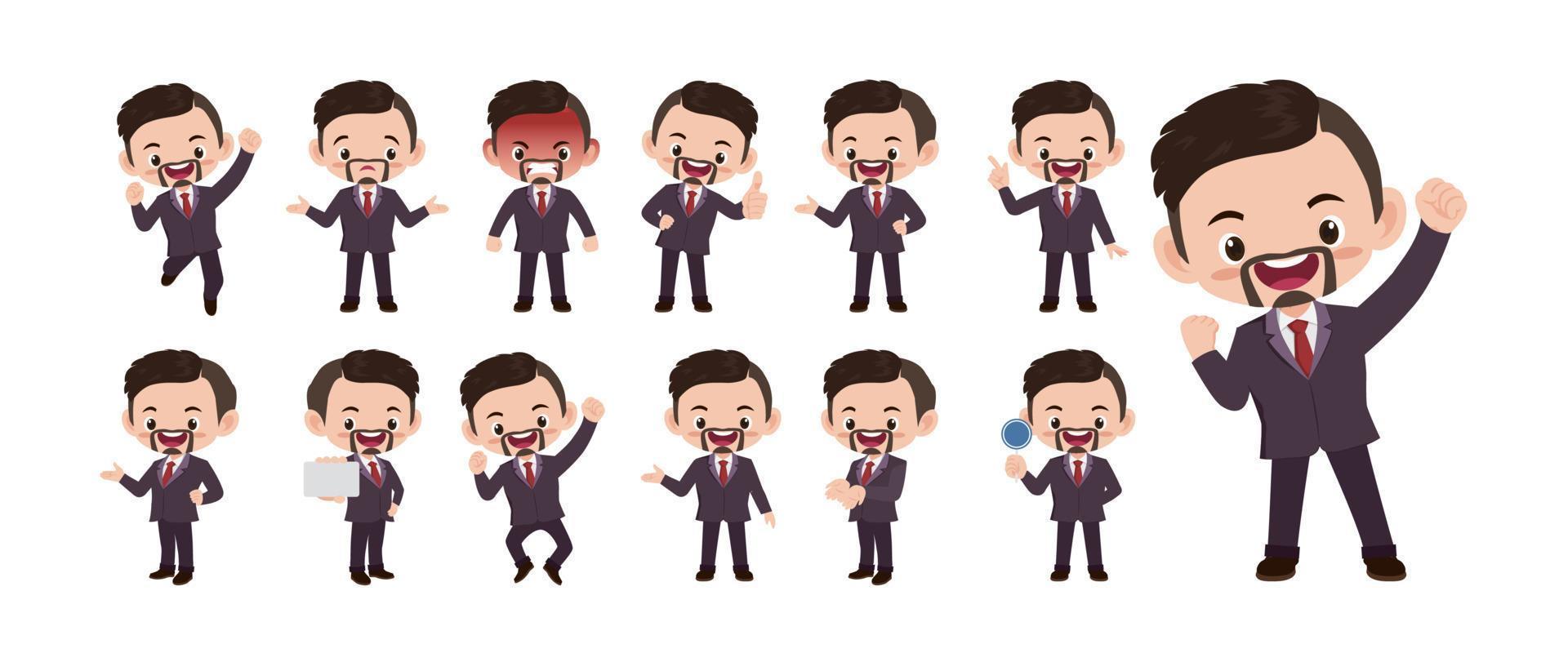Set of people with different poses vector