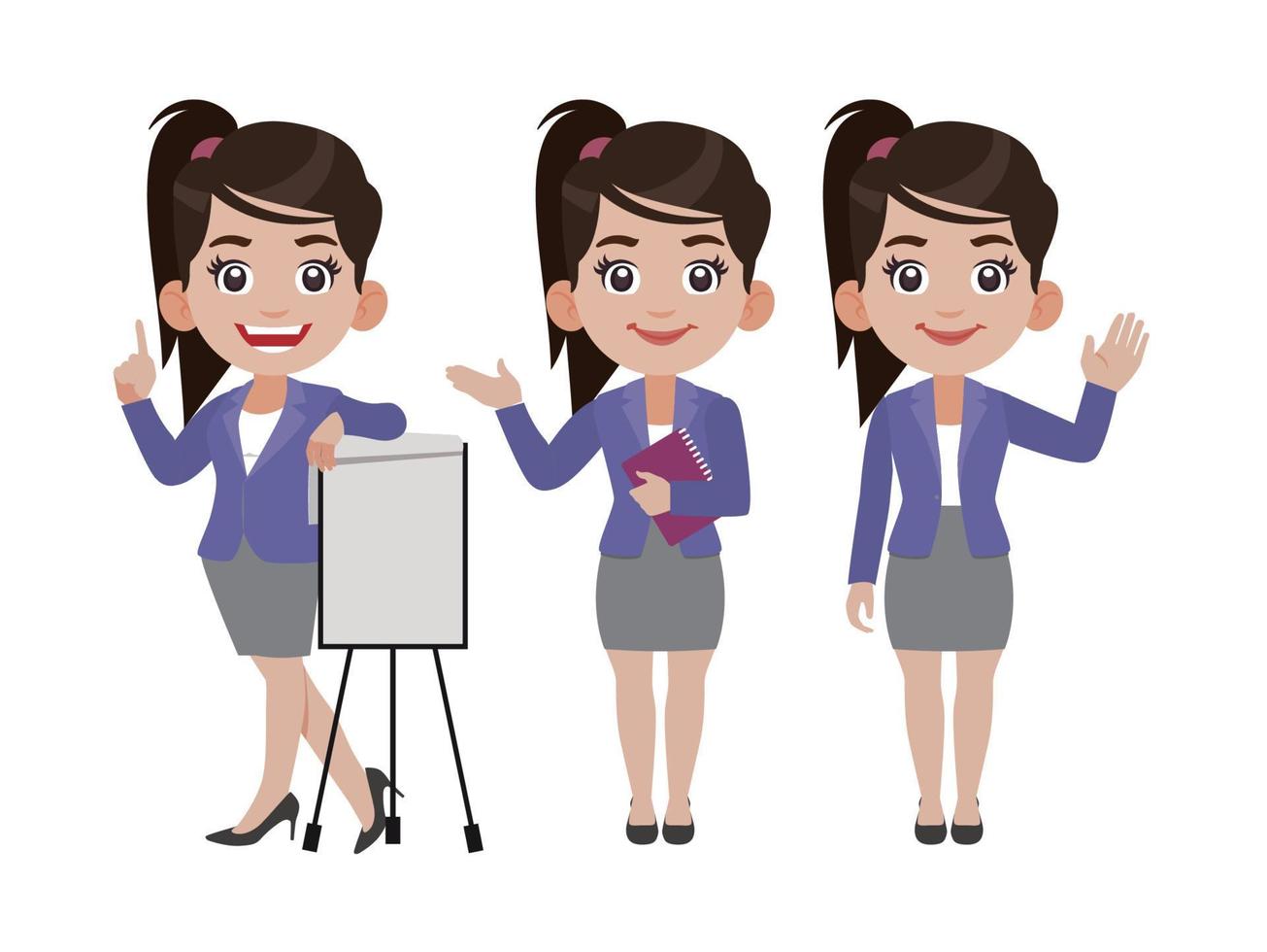 Person in different positions set vector