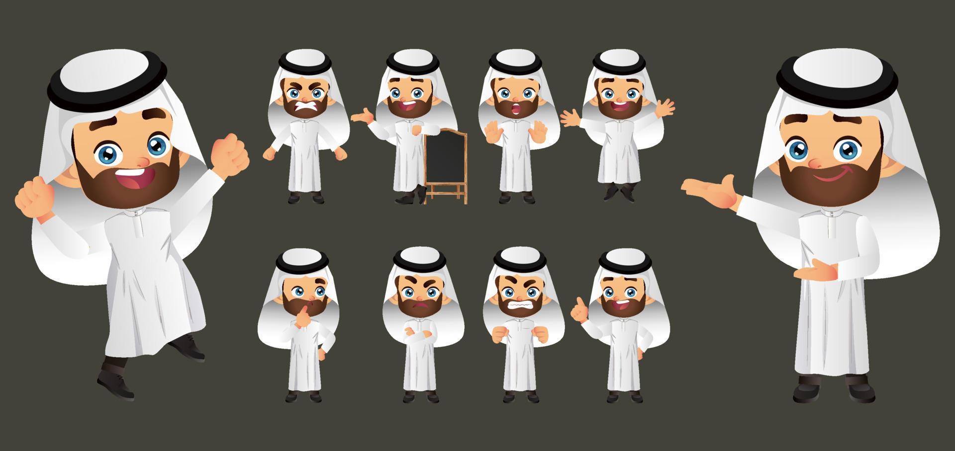 Businessperson with different poses. vector