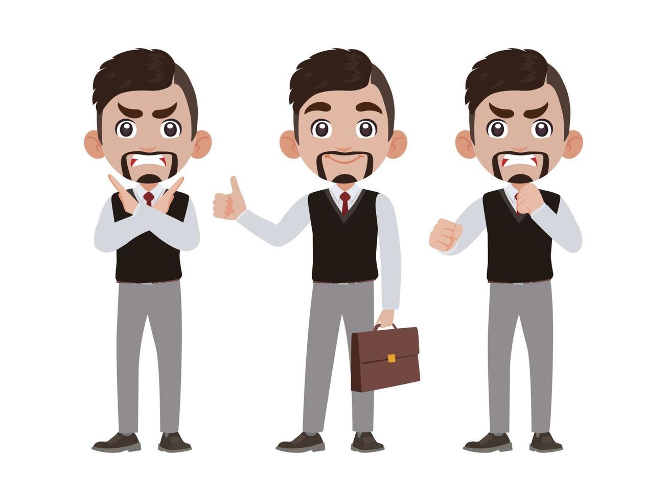 Person in different positions set vector