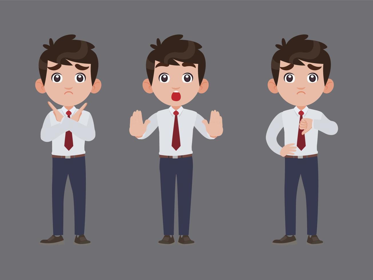 Person in different positions set vector