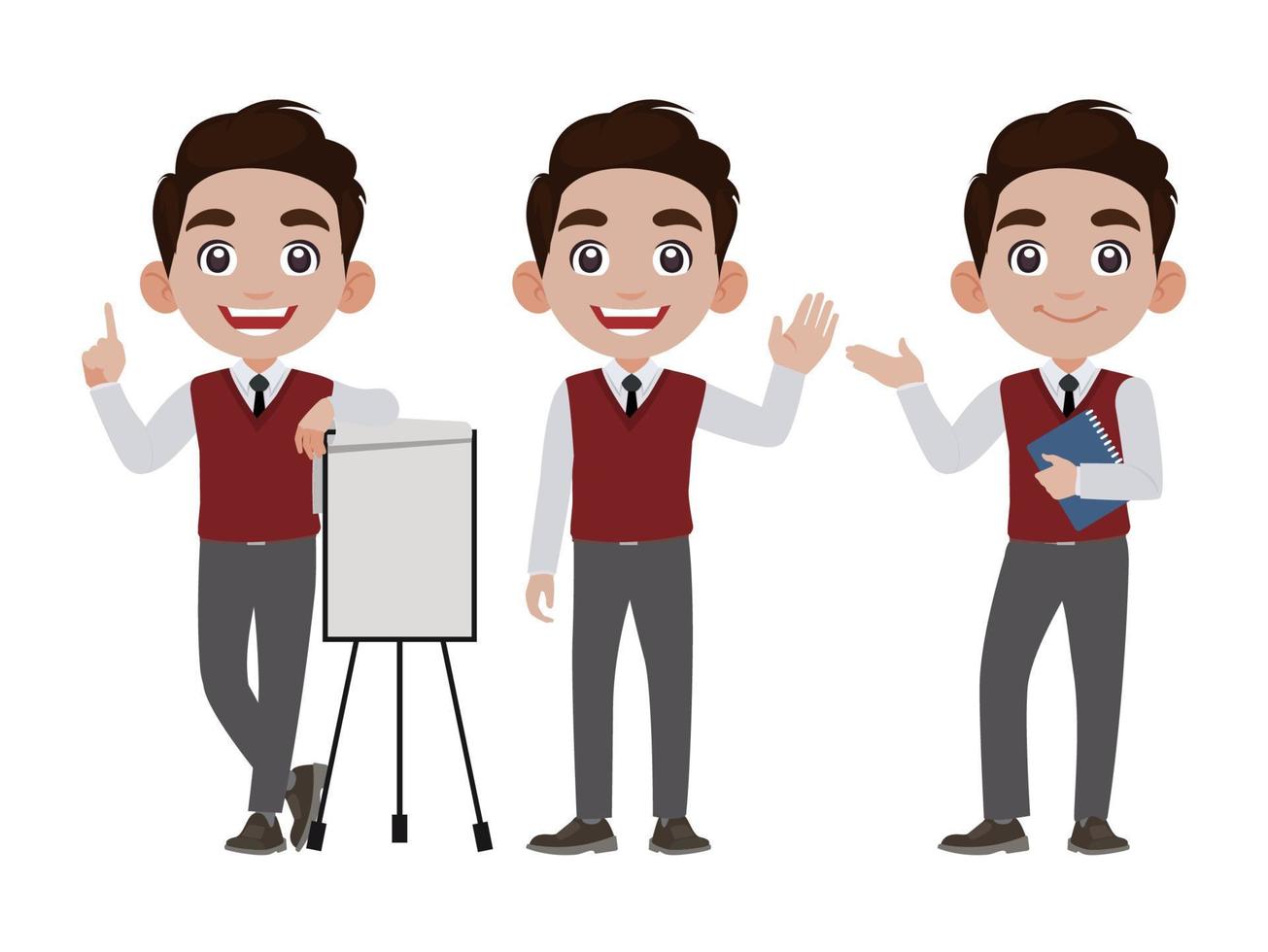 Person in different positions set vector