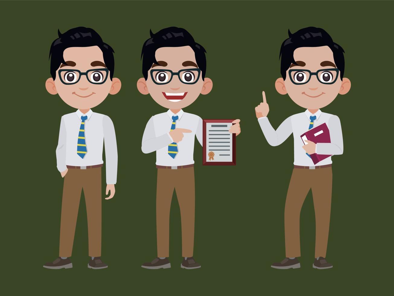 Person in different positions set vector