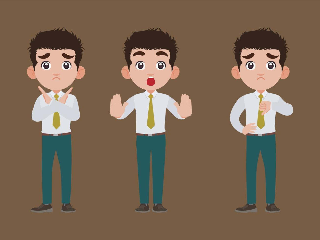 Person in different positions set vector