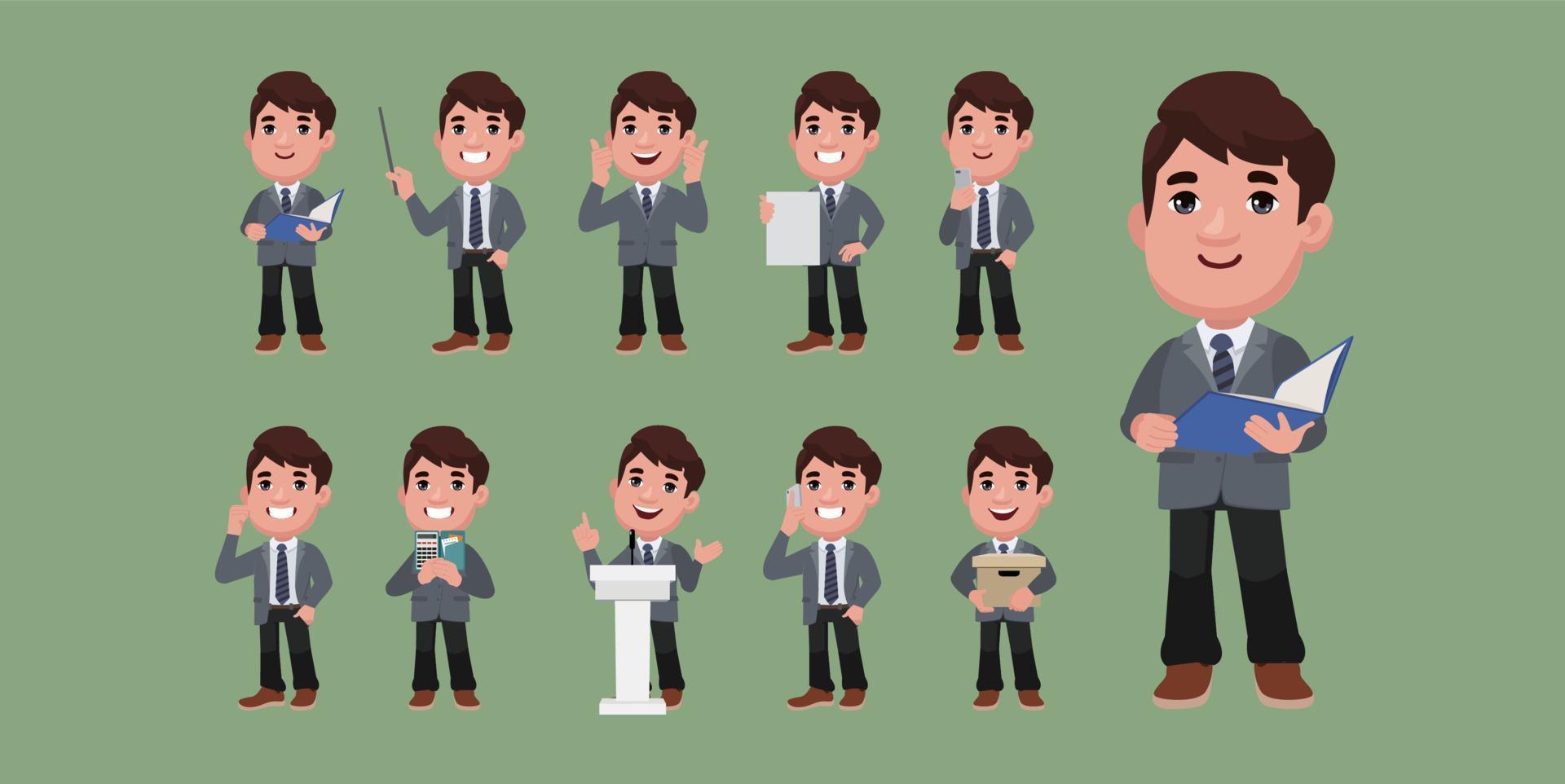 personas con diferentes poses. vector