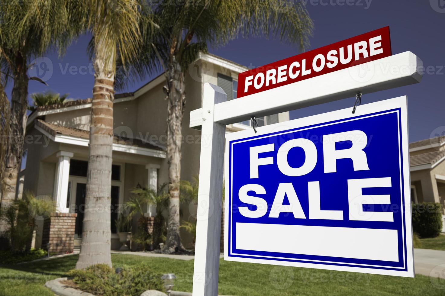 Foreclosure For Sale Real Estate Sign and House photo