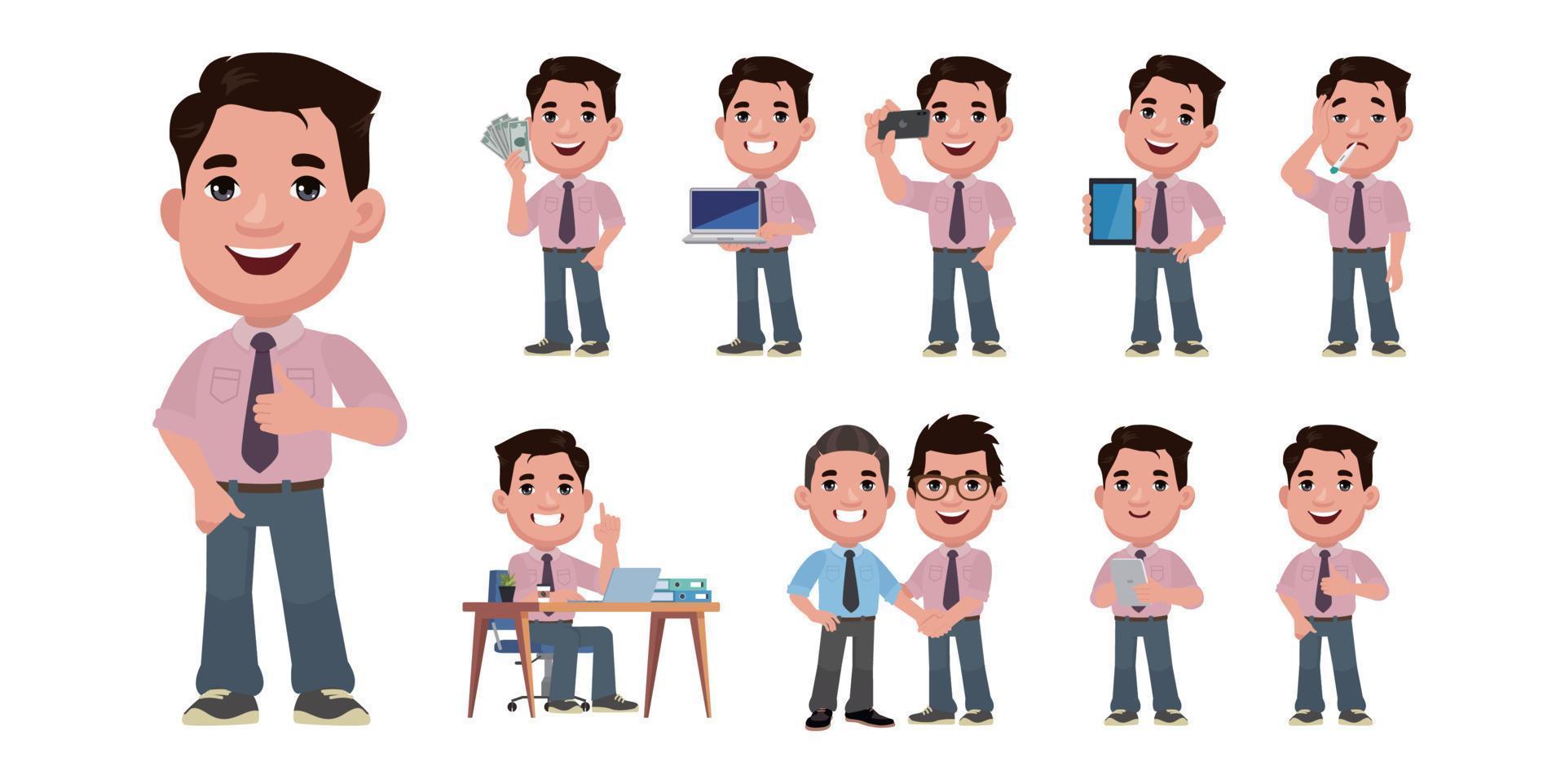 personas con diferentes poses. vector