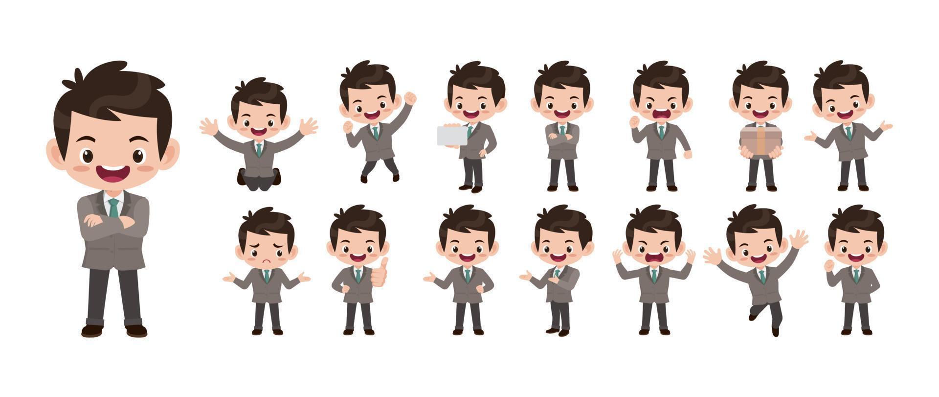 Set of people with different poses vector