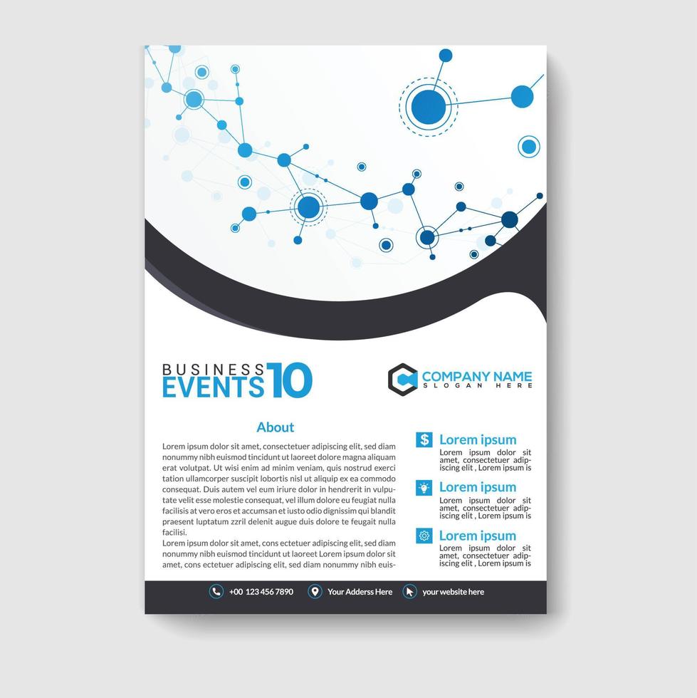 Business Flyer Design, Education flyer, Template vector design for Brochure, Annual Report, Magazine, Poster, Corporate Presentation, Portfolio, Flyer, infographic, layout modern, A4, Front and back.