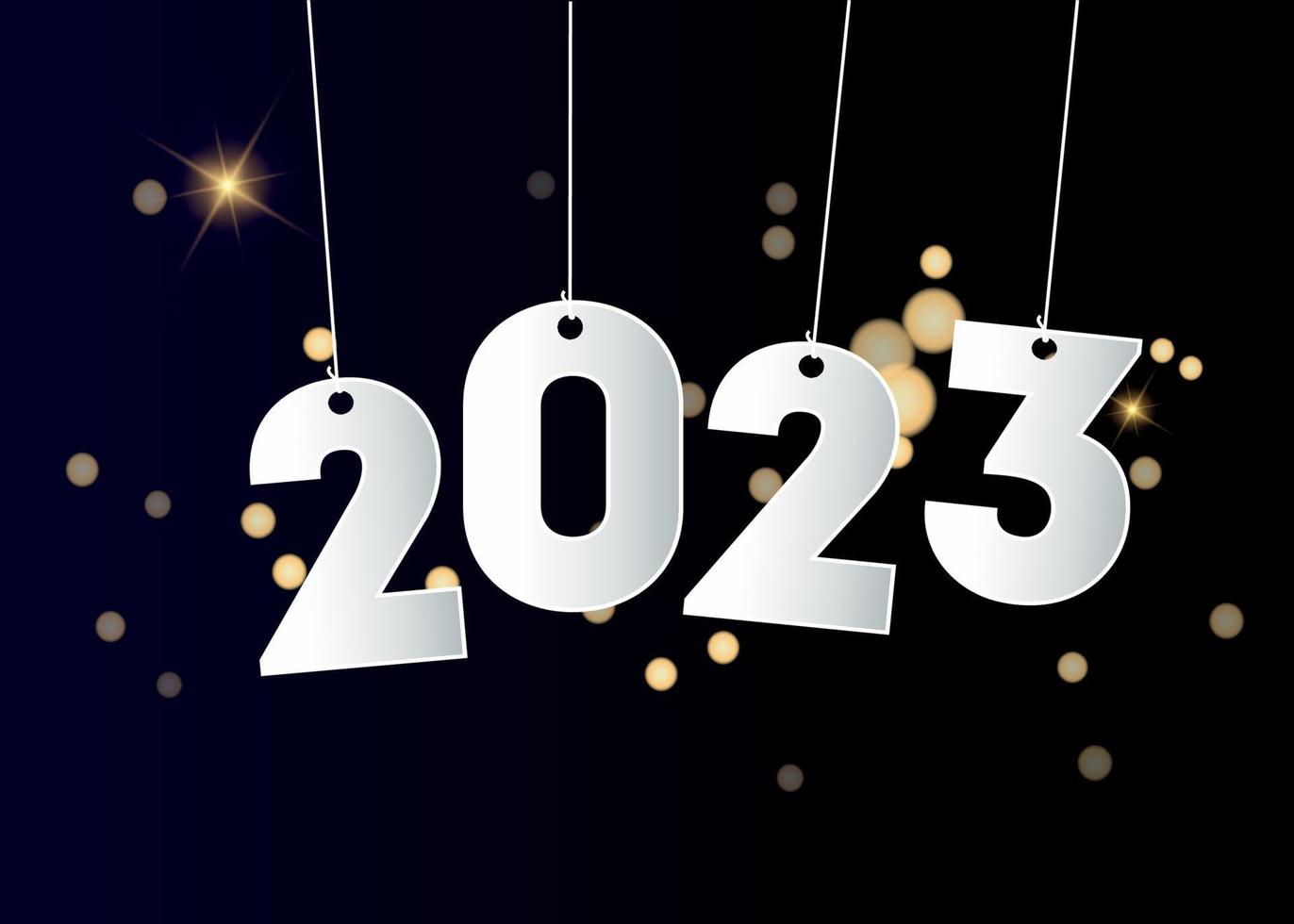 2023 New Year Background Design.2023 Text vector