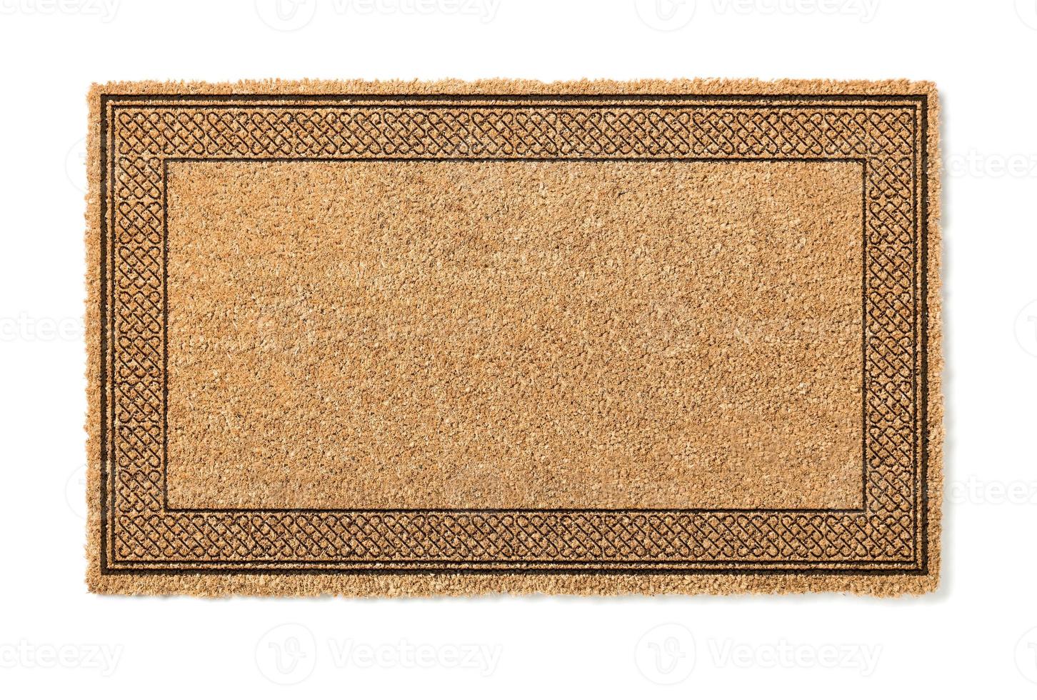 Blank Welcome Mat Isolated on White Background photo