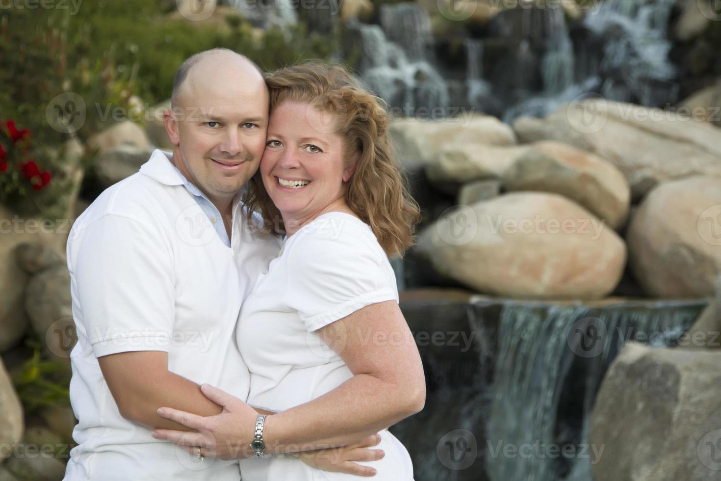 Attractive Couple Portrait in Park photo