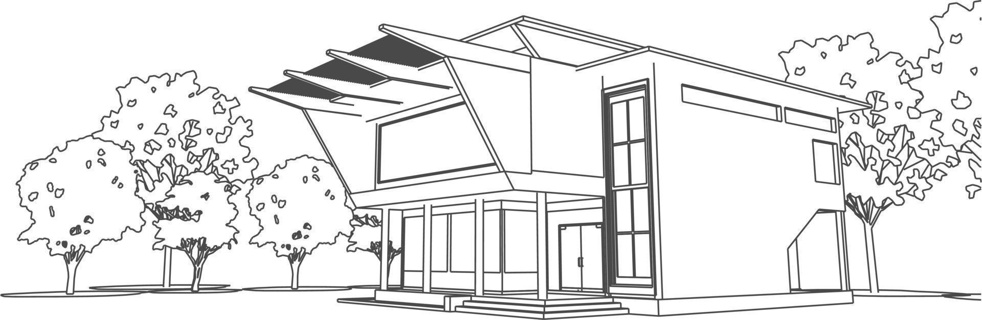 3D illustration of building project vector