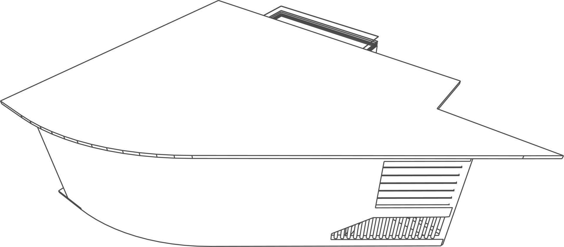 Ilustración 3D del proyecto de construcción vector