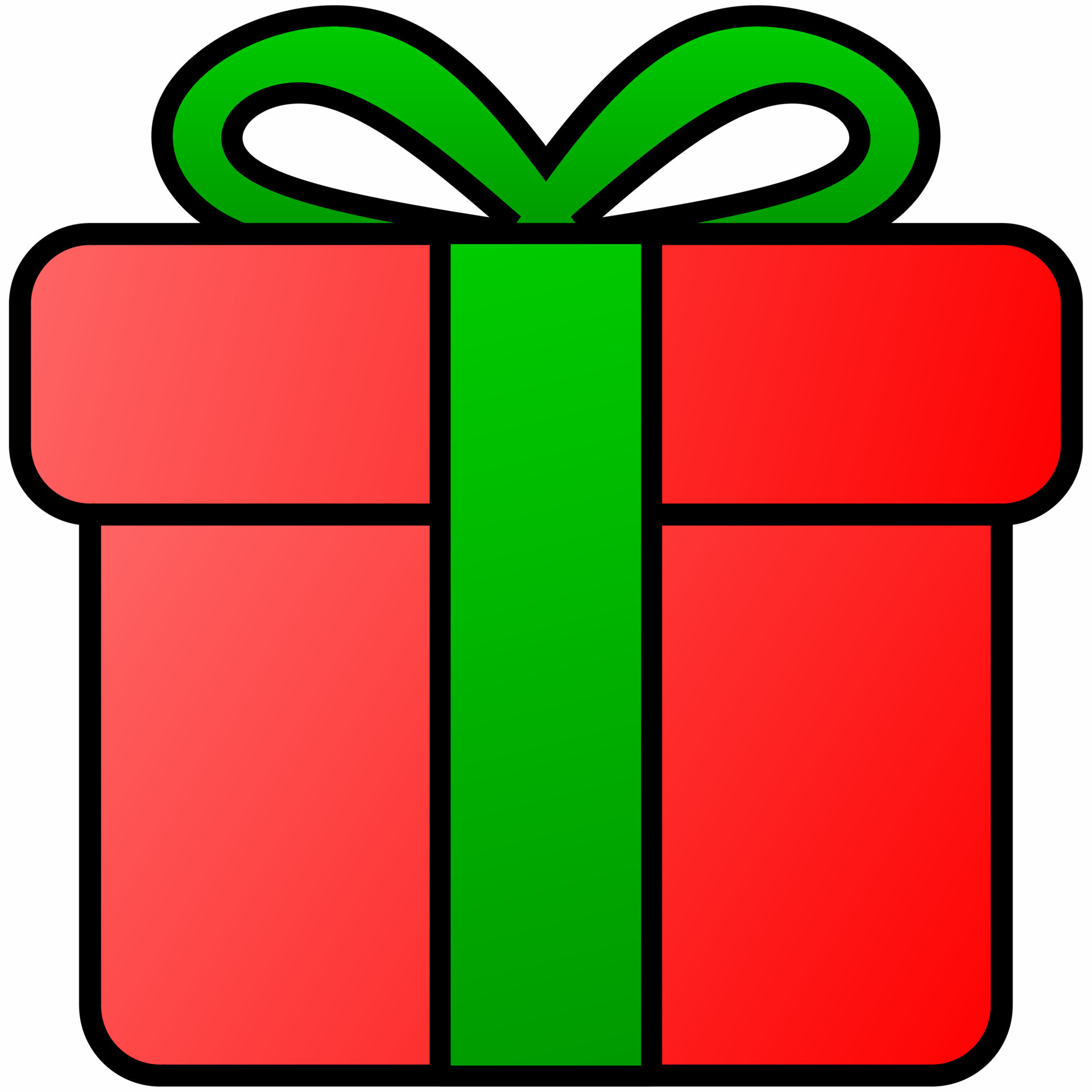 caja de regalo estilo de dibujos animados ilustración vectorial aislado