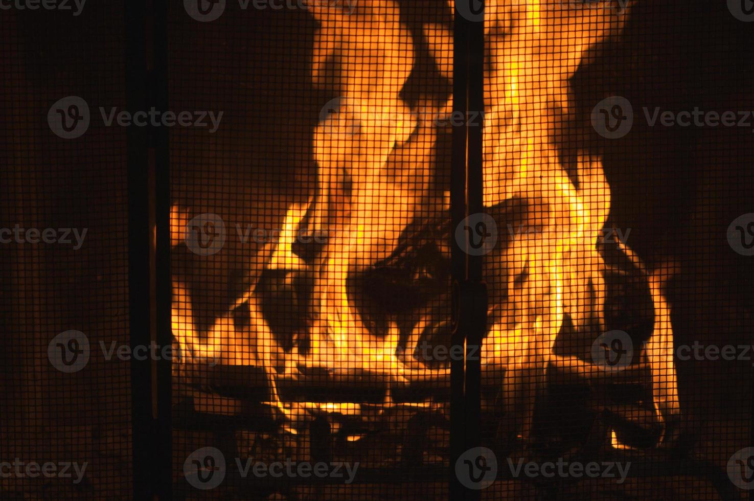 Dramatic fire flames photo
