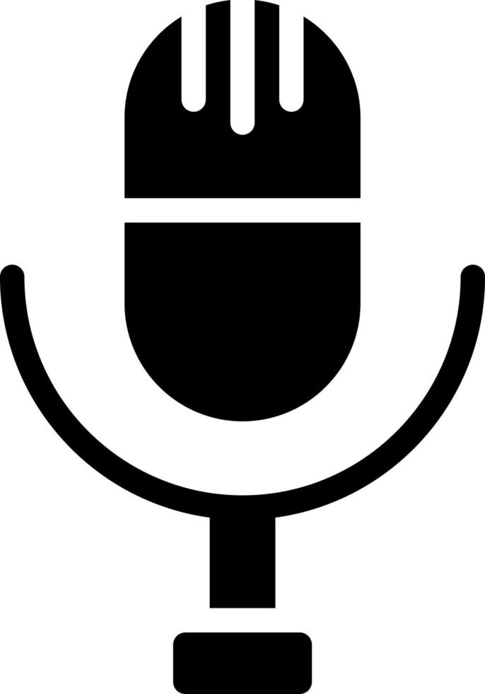 diseño de icono de vector de micrófono