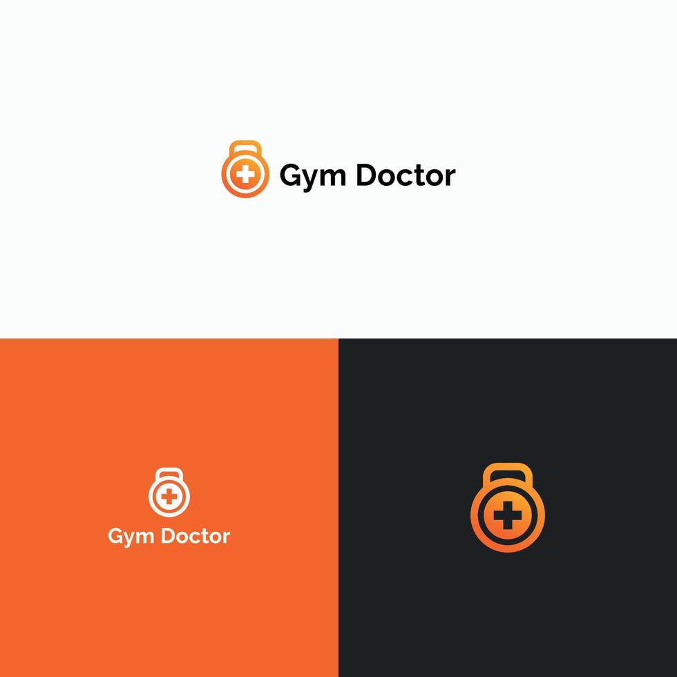 Fitness Hospital Vector Logo Design Template