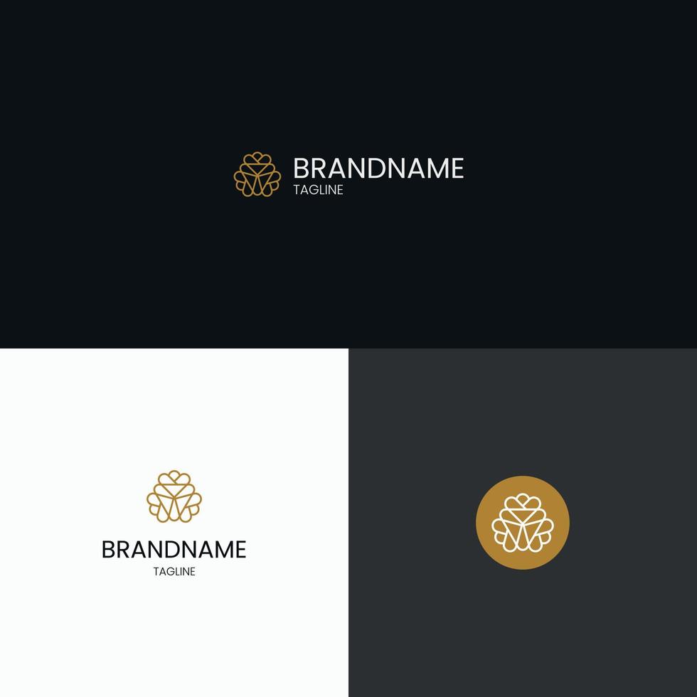 Luxury jewelry vector logo design template