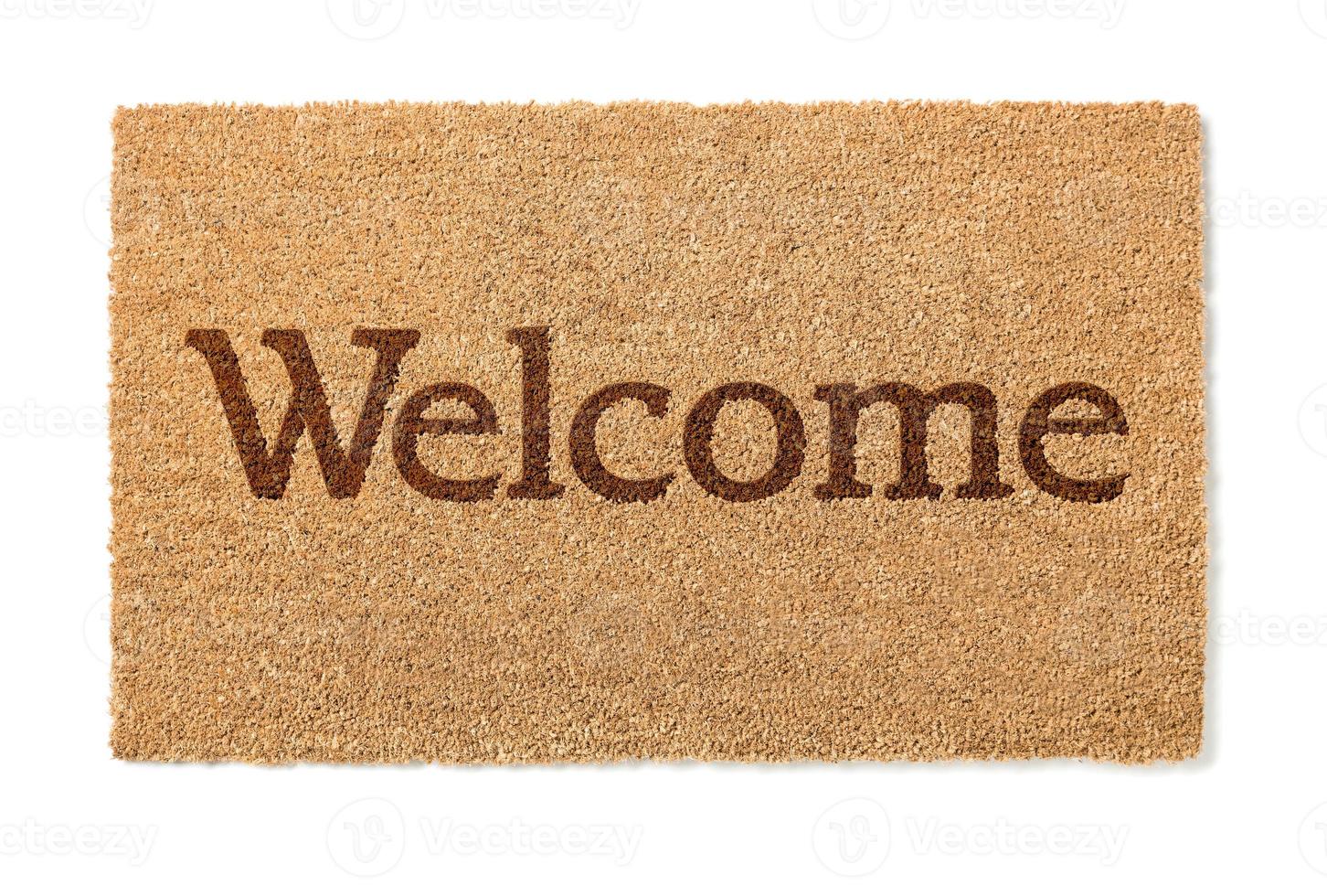 Welcome Mat On White photo