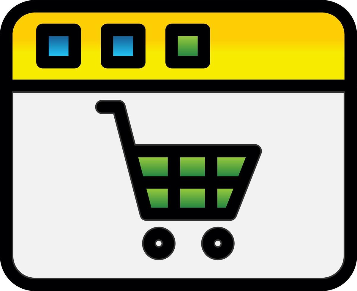 Online shopping Vector Icon Design