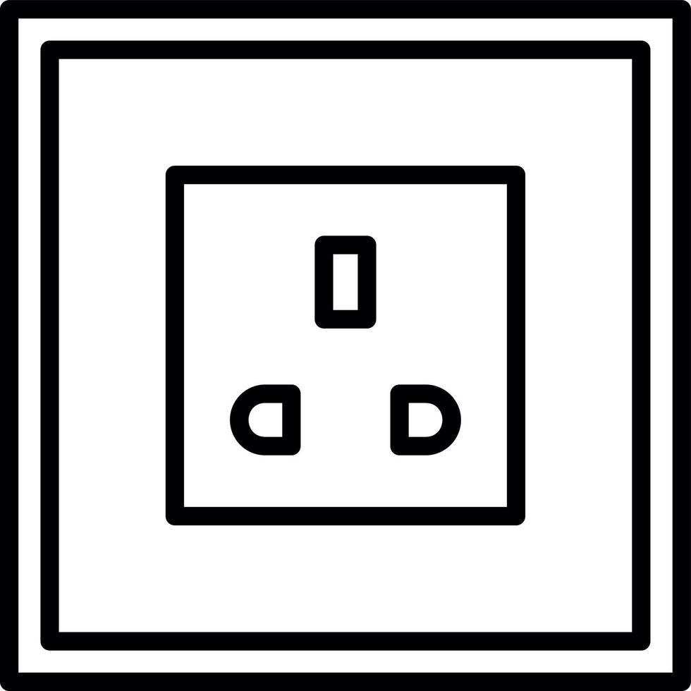 Power Socket Vector Icon Design