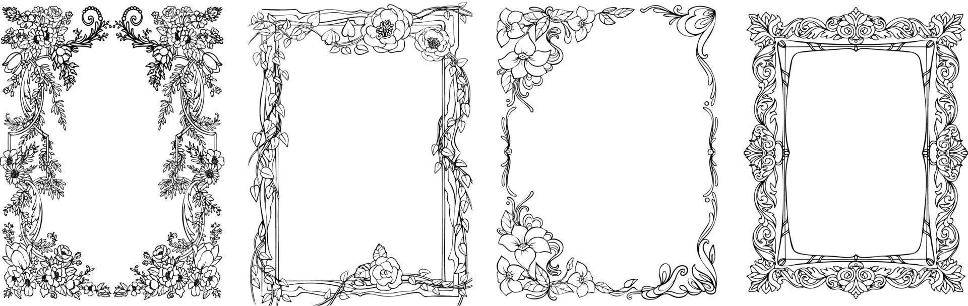 Retro ornamental frame vector