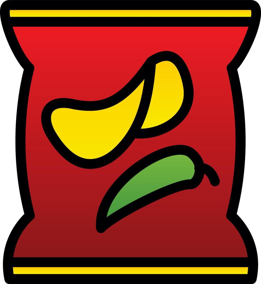 diseño de icono de vector de paquete de chips