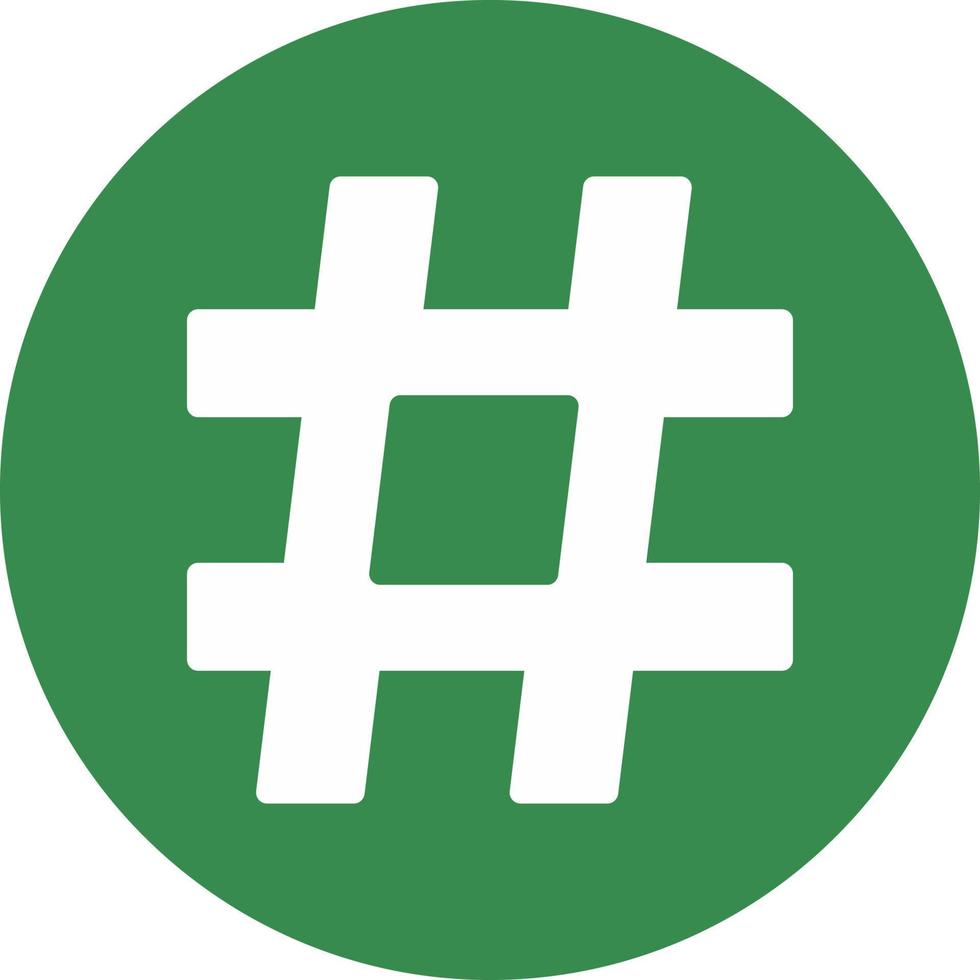 Hashtag Vector Icon Design