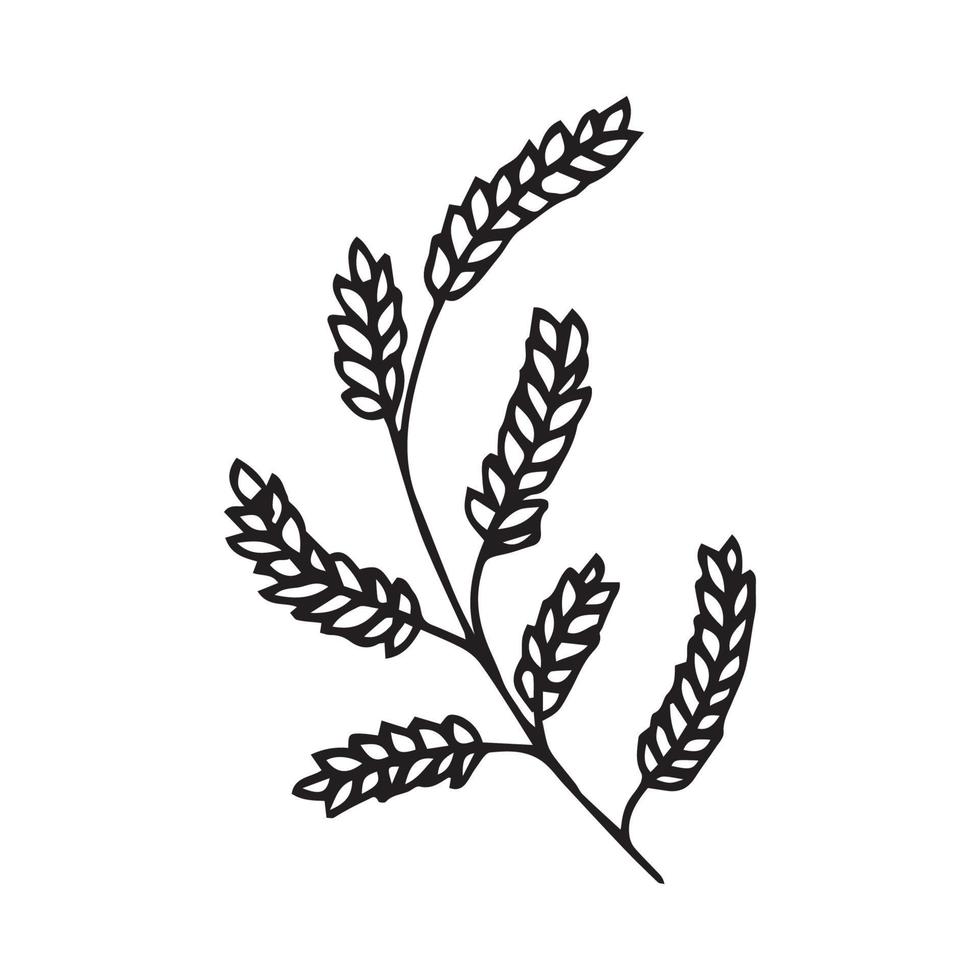 Hand drawn flowers for decoration. Line art Hand drawn flowers in vintage style vector