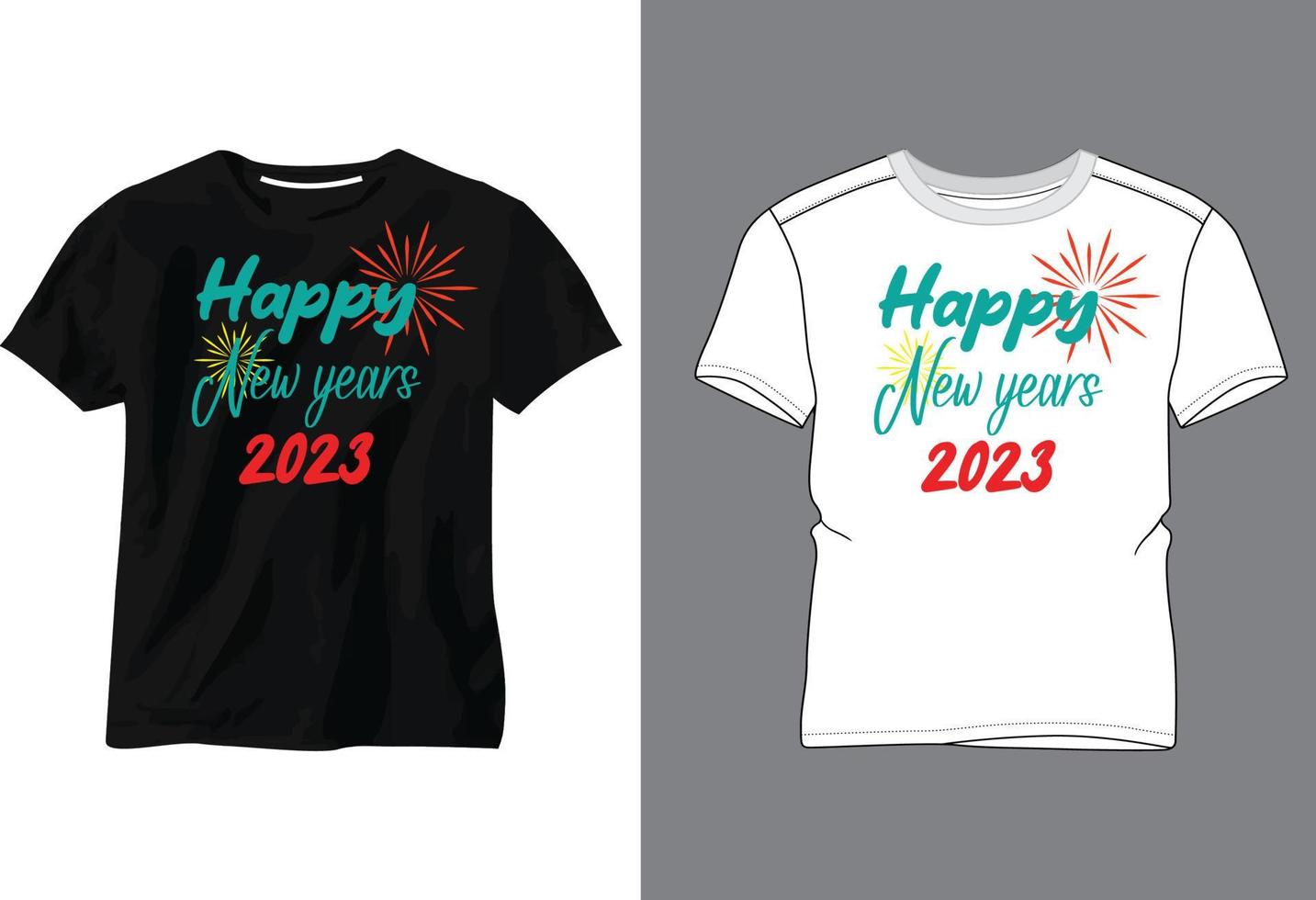 happy new years t shirt design 2023 vector