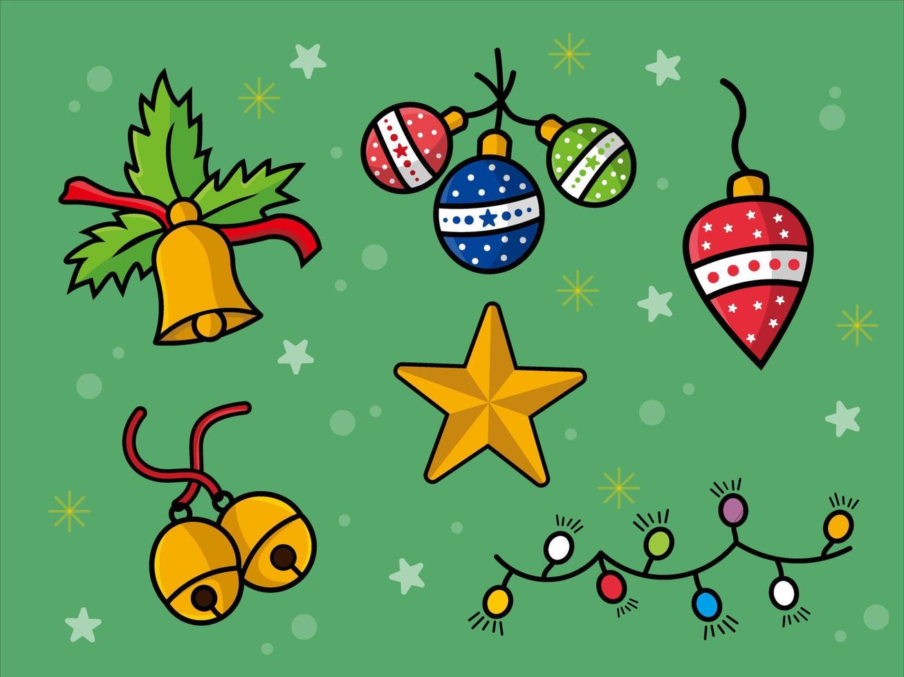 Collection of elements for christmas theme vector