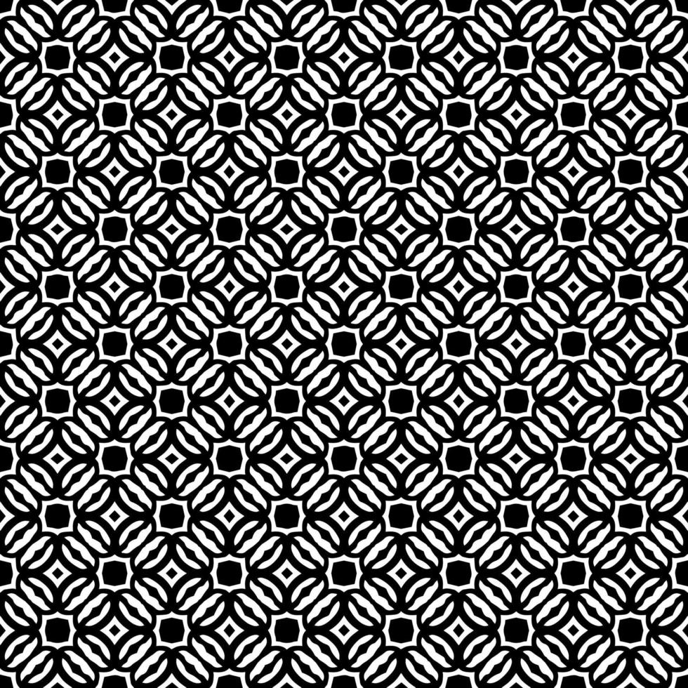 Black and white seamless pattern texture. Greyscale ornamental graphic design. vector