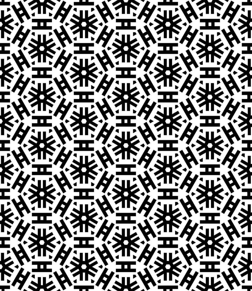 Black and white seamless abstract pattern. Background and backdrop. Grayscale ornamental design. vector