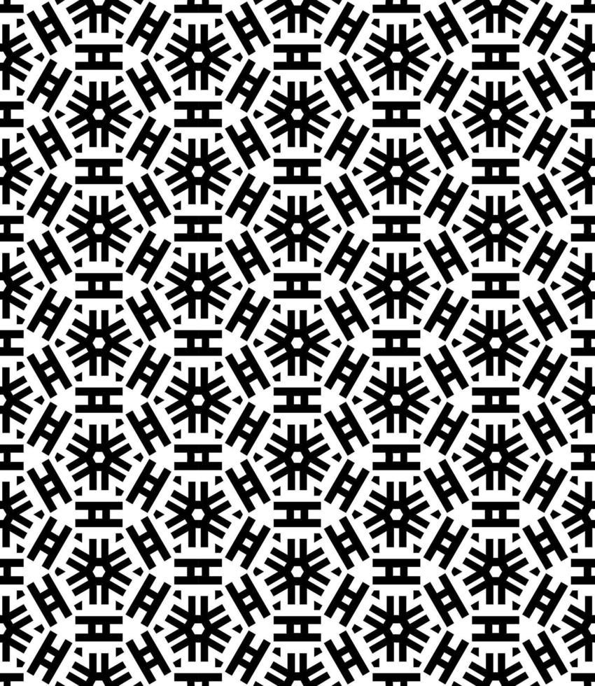 patrón abstracto sin costuras en blanco y negro. fondo y telón de fondo. diseño ornamental en escala de grises. vector