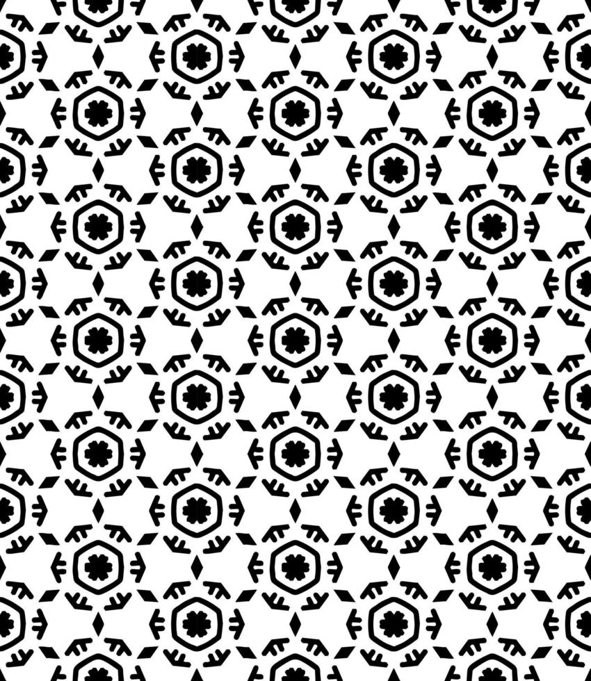 Black and white seamless abstract pattern. Background and backdrop. Grayscale ornamental design. vector